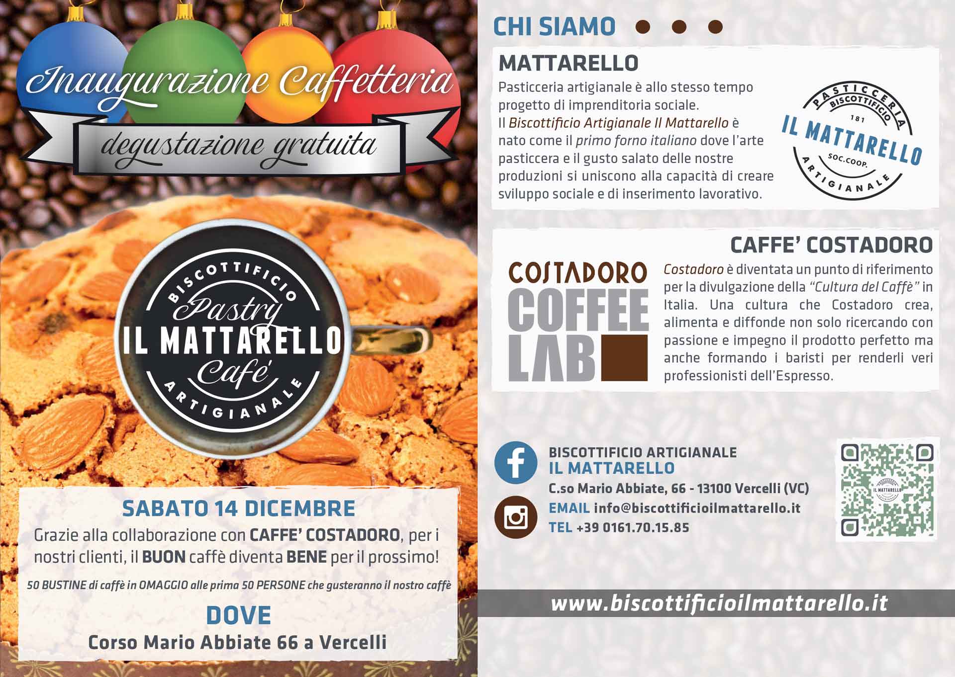 Volantino: Inaugurazione Caffetteria